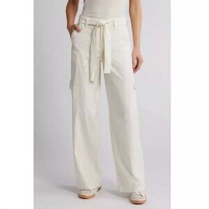 Madewell Griff Superwide-Leg Cargo Pants Vintage Canvas Off White Size 30